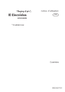 Mode d’emploi Arthur Martin-Electrolux EKD607701X Cuisinière