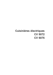 Mode d’emploi Arthur Martin-Electrolux CV5072W Cuisinière