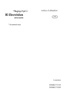 Mode d’emploi Arthur Martin-Electrolux EKM607701W Cuisinière