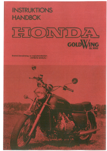 Bruksanvisning Honda GL 1000 Motorcykel