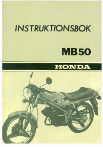 Bruksanvisning Honda MB50 (1983) Motorcykel