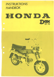 Bruksanvisning Honda ST 70 Motorcykel