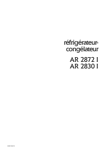 Mode d’emploi Arthur Martin-Electrolux AR2872I Réfrigérateur combiné