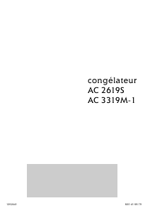 Mode d’emploi Arthur Martin-Electrolux AC 2919 S Congélateur