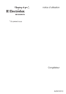 Mode d’emploi Arthur Martin-Electrolux AUN 12510 Congélateur