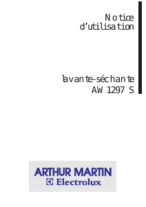 Mode d’emploi Arthur Martin-Electrolux AW 1297 S Lave-linge séchant