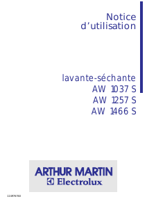 Mode d’emploi Arthur Martin-Electrolux AW 1257 S Lave-linge séchant