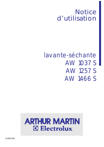 Mode d’emploi Arthur Martin-Electrolux AW 1466 S Lave-linge séchant