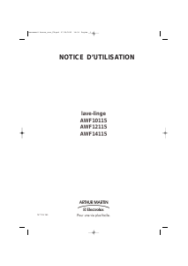 Mode d’emploi Arthur Martin-Electrolux AWF 14115 Lave-linge