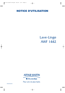 Mode d’emploi Arthur Martin-Electrolux AWF 1442 Lave-linge