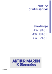 Mode d’emploi Arthur Martin-Electrolux AW 1246 F Lave-linge