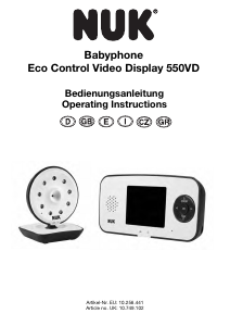 Manual NUK Eco Control Video 550VD Baby Monitor