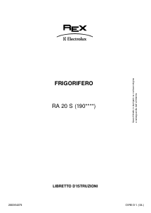 Manuale Electrolux-Rex RA20S Frigorifero