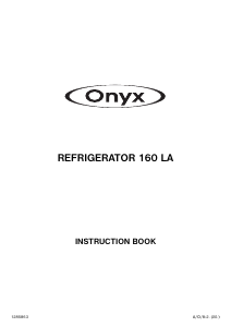 Manual Onyx 160LA Refrigerator