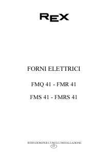 Manuale Rex FMS41X Forno