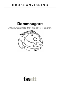 Bruksanvisning Rusta 9015-1152 Dammsugare