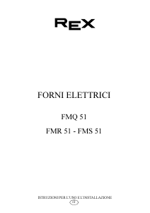 Manuale Rex FMS51XE Forno