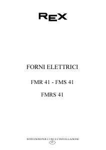 Manuale Rex FMRS41G Forno