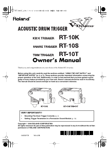 Handleiding Roland RT-10 Drumtrigger