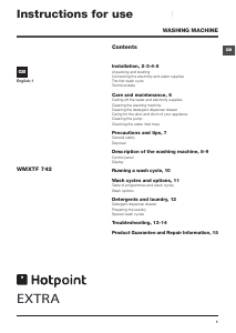 Manual Hotpoint WMXTF 742P UK.M Washing Machine