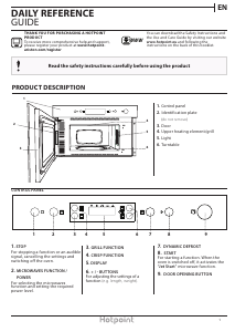 Manual Hotpoint MN 314 IX H Microwave