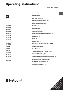 Handleiding Hotpoint HARG60P Fornuis