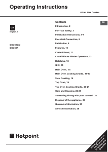 Manual Hotpoint DSG60GM Range