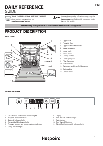 Handleiding Hotpoint HIO 3T1239 W E UK Vaatwasser