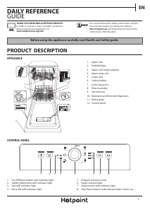 Handleiding Hotpoint HSFE 1B19 B UK Vaatwasser