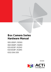 Manual ACTi E21 IP Camera