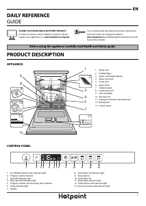 Handleiding Hotpoint HIO 3T232 WG E UK Vaatwasser