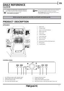 Handleiding Hotpoint HSFE 1B19 S UK Vaatwasser