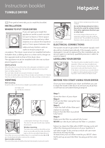 Manual Hotpoint TVM 570 P (UK) Dryer