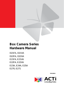 Manual ACTi E22FA IP Camera
