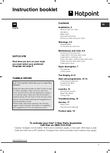 Handleiding Hotpoint SUTCD 97B 6KM (UK) Wasdroger