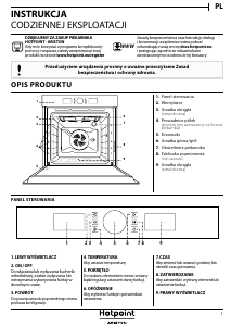 Instrukcja Hotpoint FI5 851 C IX HA Piekarnik