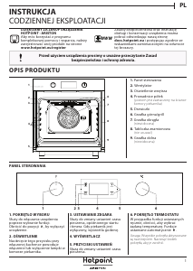 Instrukcja Hotpoint FA4 841 JC BL HA Piekarnik