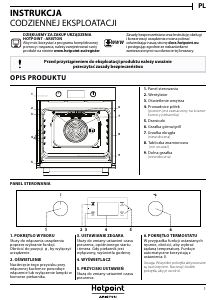 Instrukcja Hotpoint FA5 844 JC IX HA Piekarnik