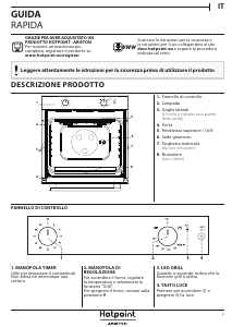 Manuale Hotpoint GA3 124 IX HA Forno