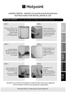 Manual Hotpoint RLA36G Refrigerator