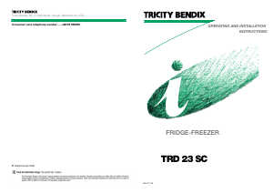 Handleiding Tricity Bendix TRD23SC Koel-vries combinatie
