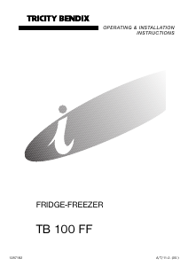 Manual Tricity Bendix TB100FF Fridge-Freezer