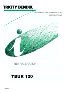 Handleiding Tricity Bendix TBUR120 Koelkast