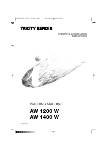 Manual Tricity Bendix AW1400W Washing Machine