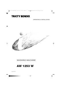 Manual Tricity Bendix AW1253W Washing Machine