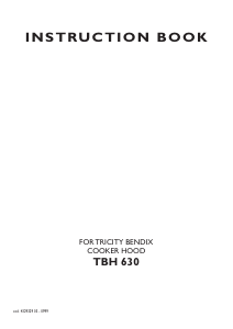 Manual Tricity Bendix TBH630WH Cooker Hood