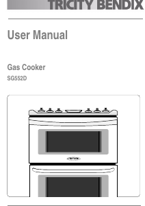 Manual Tricity Bendix SG552DWN Range