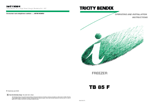 Handleiding Tricity Bendix TB85F Vriezer