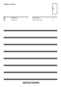 Manual Arthur Martin AMN2101 Refrigerator