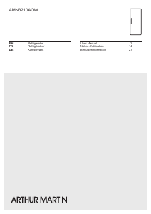 Manual Arthur Martin AMN3210 Refrigerator